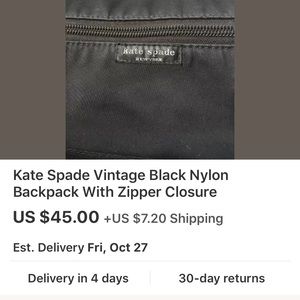 Kate Spade nylon backpack